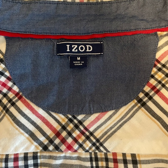 Izod women’s size medium button-down shirt plaid - Picture 4 of 11